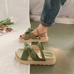 Sage green sandal
